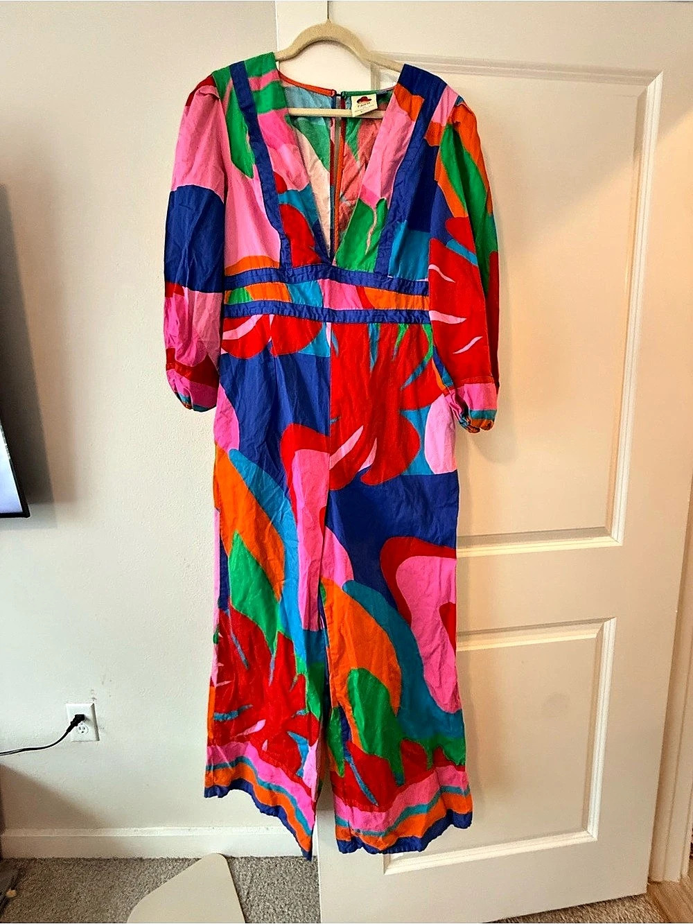 Farm Rio Abstract Print Wide-Leg Jumpsuit